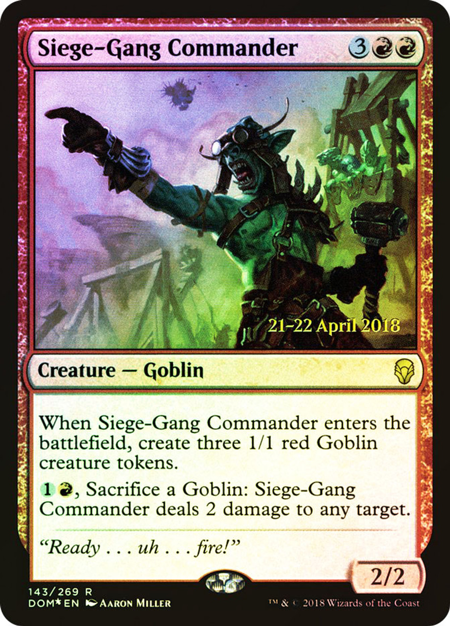 包囲攻撃の司令官/Siege-Gang Commander SCG英語foil 日)【Foil】包囲攻撃の司令官 / Siege-Gang Commander【SCG】 No