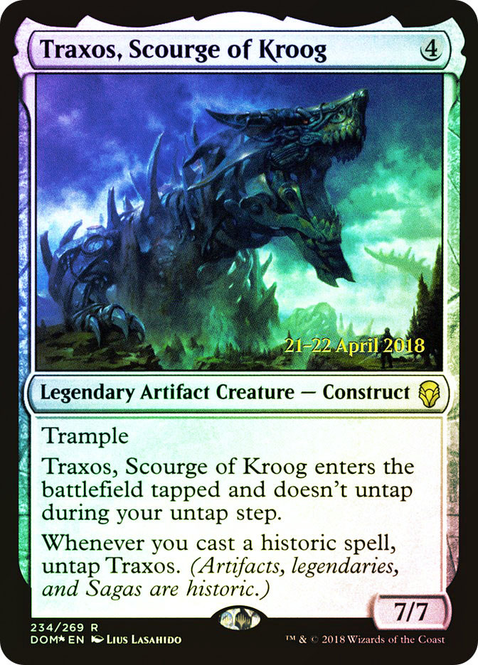 Traxos, Scourge of Kroog (Prerelease) (Dominaria) | Promo | Star