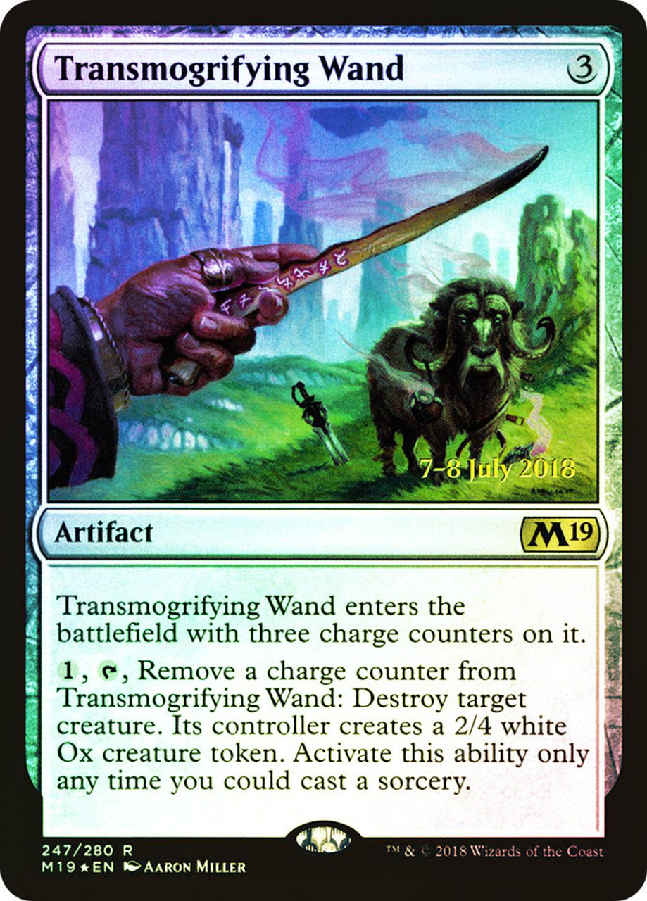 Transmogrifying Wand (Prerelease) (Core Set 2019) | Promo: Date