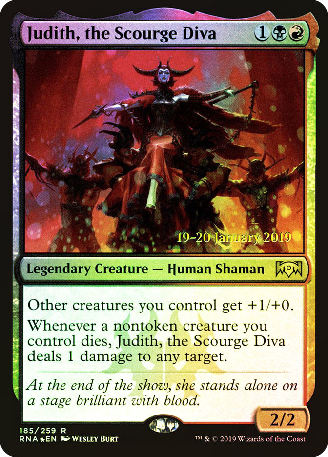 Judith, the Scourge Diva (Prerelease) (Ravnica Allegiance) | Promo