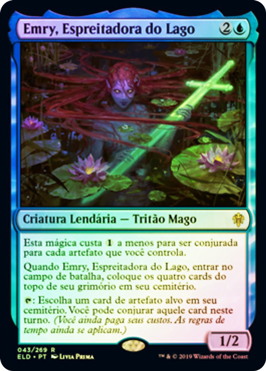 MTG 湖に潜む者、エムリー　拡張アート　日本語　foil MTG 湖に潜む者、エムリー Emry アーティストプルーフ プルーフ