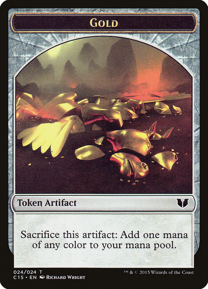 MTG ゴールド トークン gold Edition rk post サインド Gold Token} // {Knight Token} | Commander 2015 | Star City Games