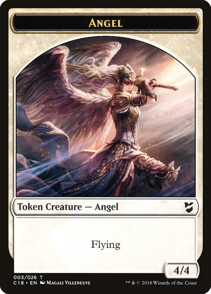 天使トークン　和トークンの英語版　超レア　Angel token Angel Token} // {Zombie Token} | Commander 2018 | Star City Games