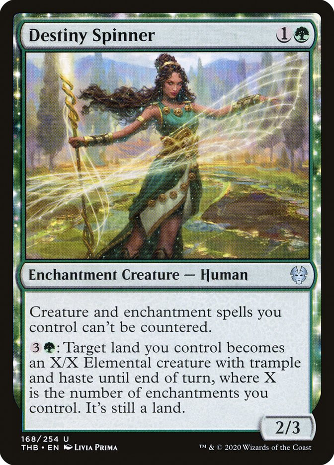 destiny mtg cards MtG Trading Card Game Theros Beyond Death Uncommon Foil Destiny Spinner #168