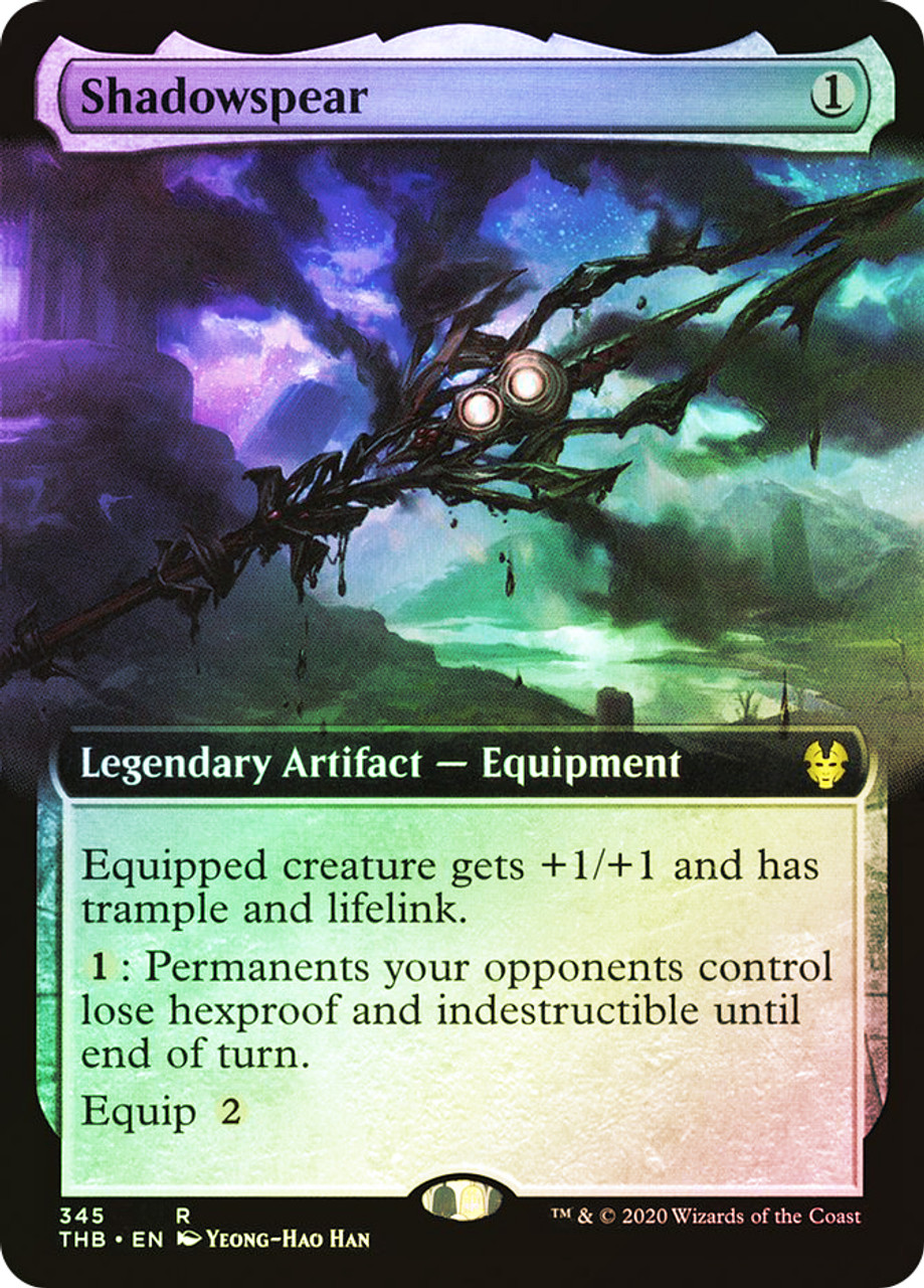 影槍 拡張　foil 日本語　1枚 日)【Foil】影槍 / Shadowspear ☆拡張枠☆ 【THB】 No.345｜MtG