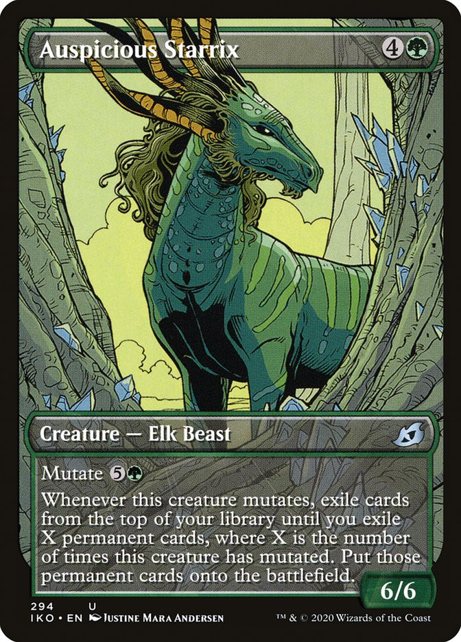 mtg ikoria mutate cards Auspicious Starrix (Showcase) [Ikoria: Lair of Behemoths]