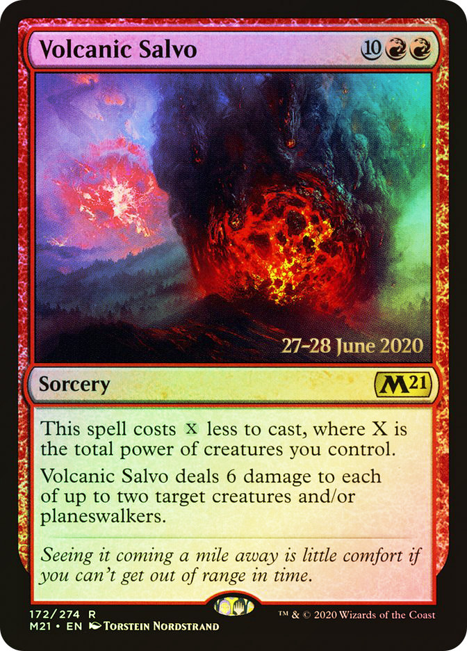Volcanic Salvo (Prerelease) (Core Set 2021) | Promo | Star City Games