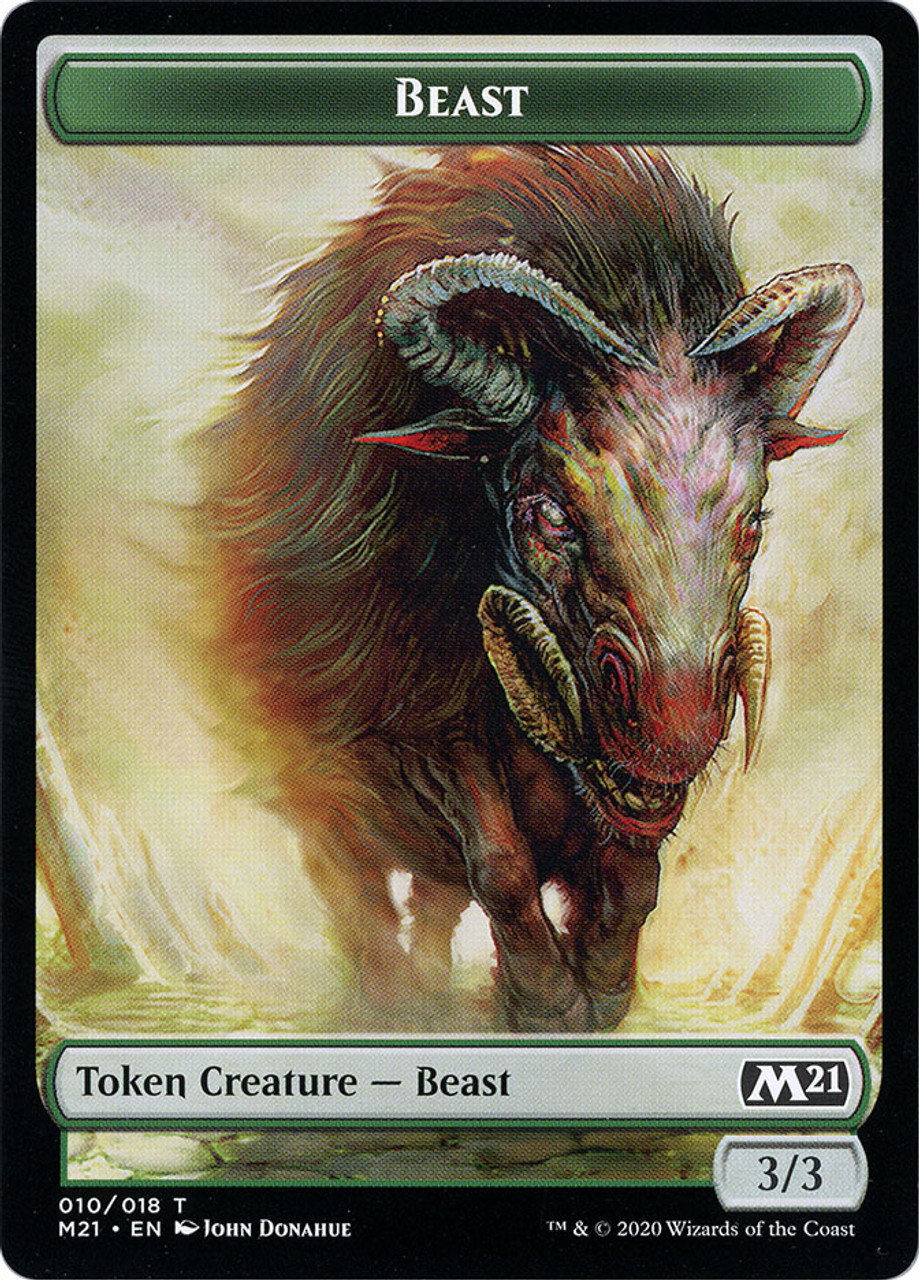 Creature цена. MTG Beast. MTG Beast token m21. Beast token 4/4. Мехтитан 10/10 MTG.