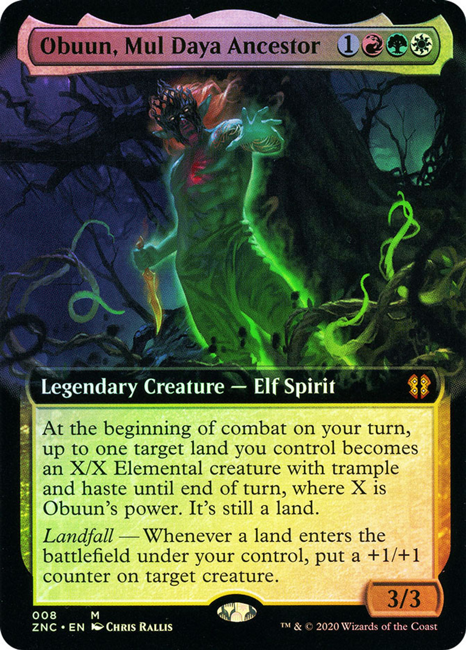 Obuun, Mul Daya Ancestor (Extended Art) | Zendikar Rising
