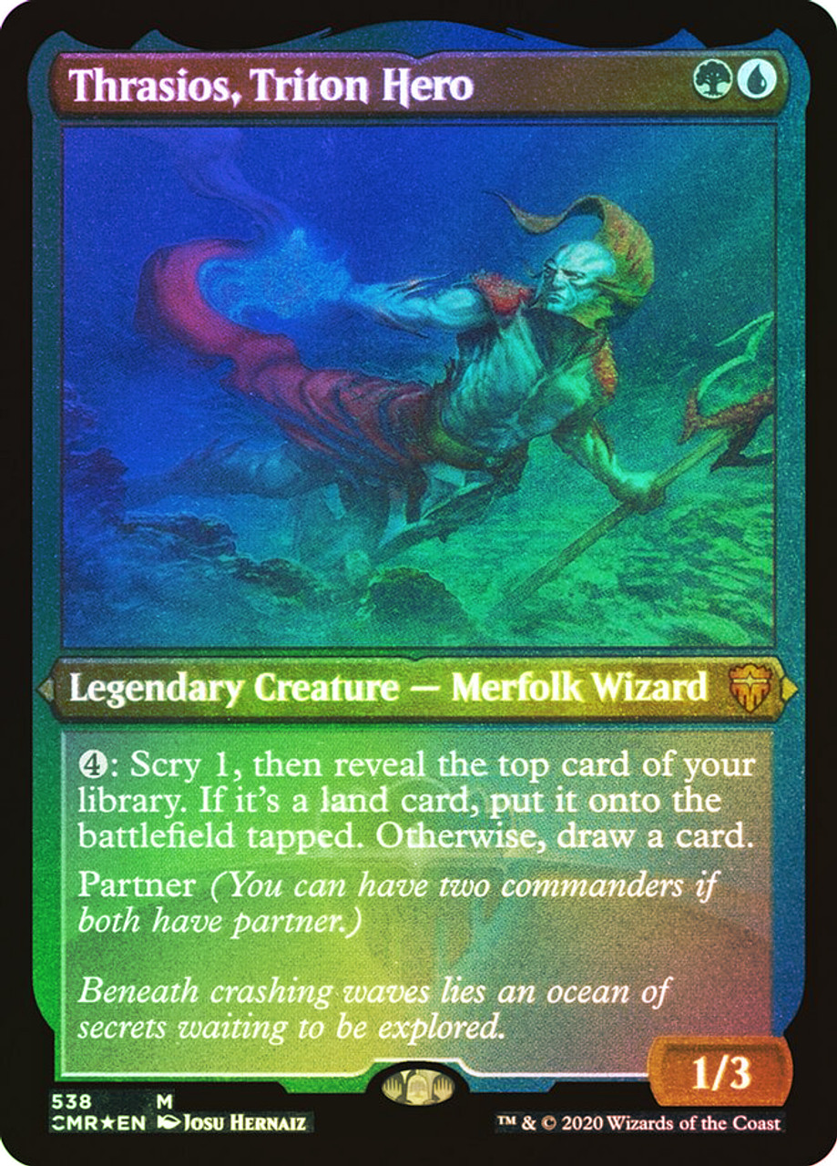 Thrasios, Triton Hero (Foil Etched) | Commander Legends