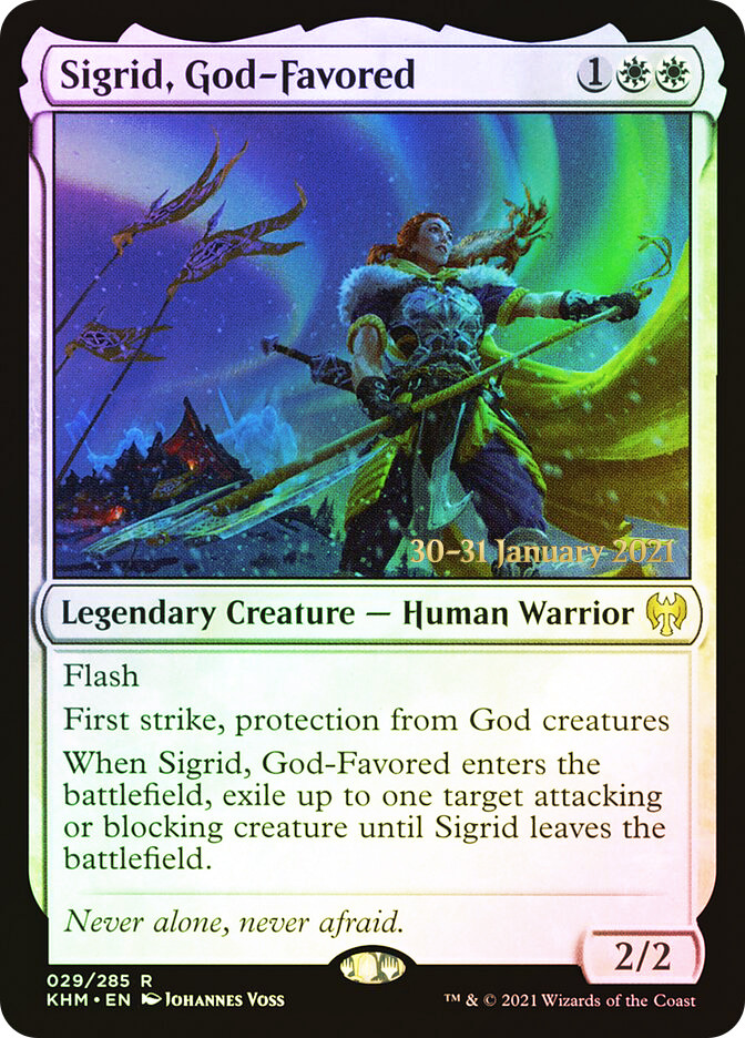 Sigrid, God-Favored (Prerelease) (Kaldheim) | Promo | Star City Games