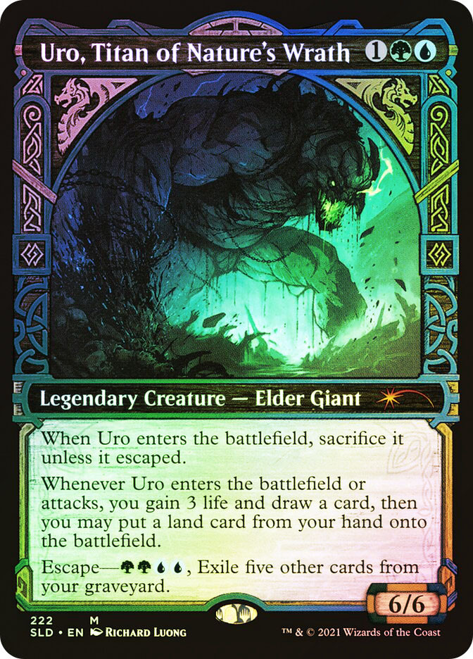 mtg uro commander deck Magic: The Gathering Ruthless Regiment Ikoria | 100 Card Deck (You may cast this card from your graveyard for its escape cost.) Uro, Titan of Nature's Wrath