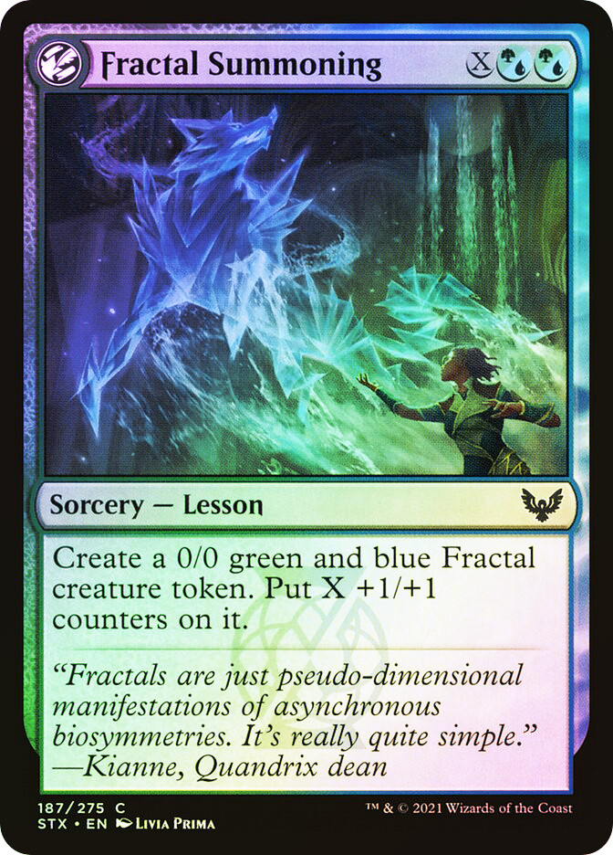 mtg fractal cards Fractal token Magic mtg | Custom Retro Style main image 1