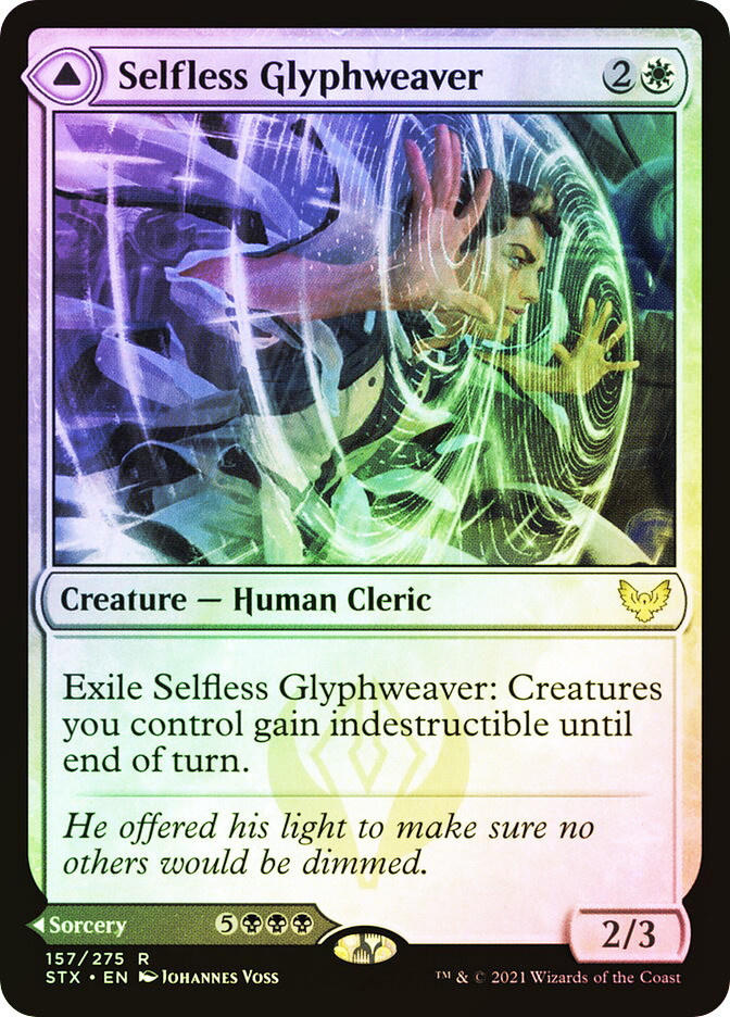 Selfless Glyphweaver // Deadly Vanity | Strixhaven: School of