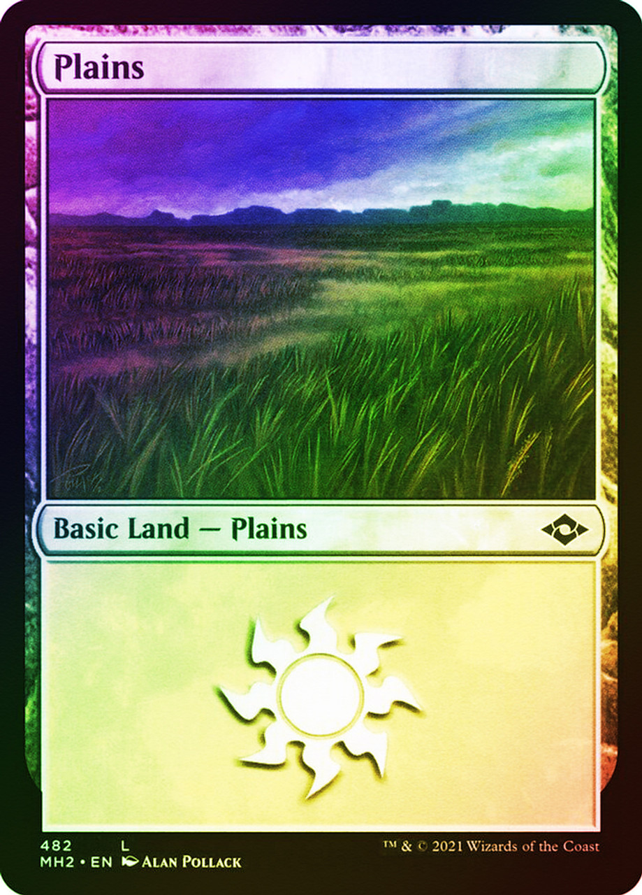 MTG - 2x carte magic forest / plains foil (terrain de base) D&D VO