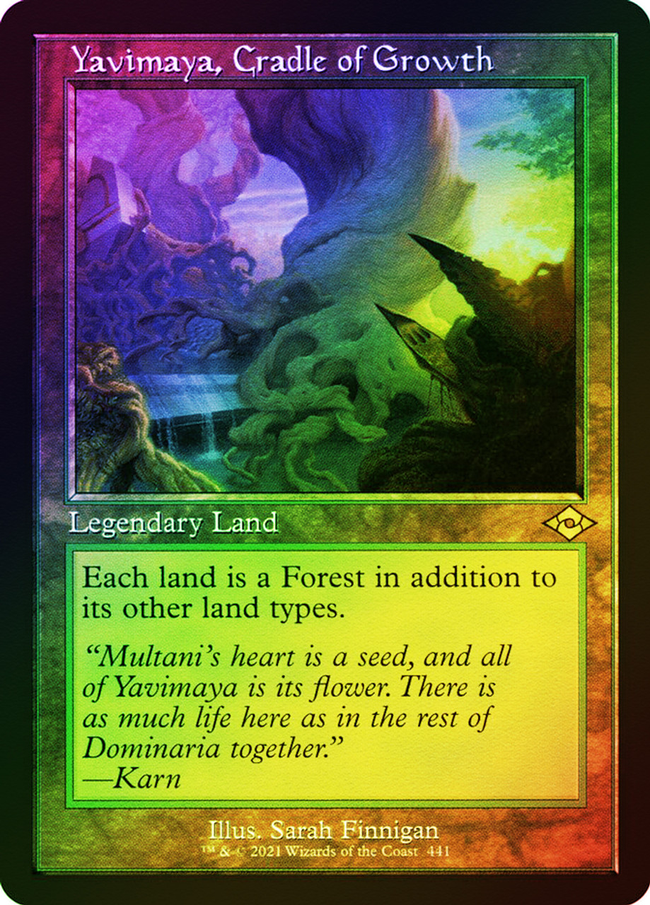MTG 成長の揺り篭、ヤヴィマヤ 英語版サージfoil MTG 成長の揺り篭、ヤヴィマヤ/ファンゴルンの森 サージFoil