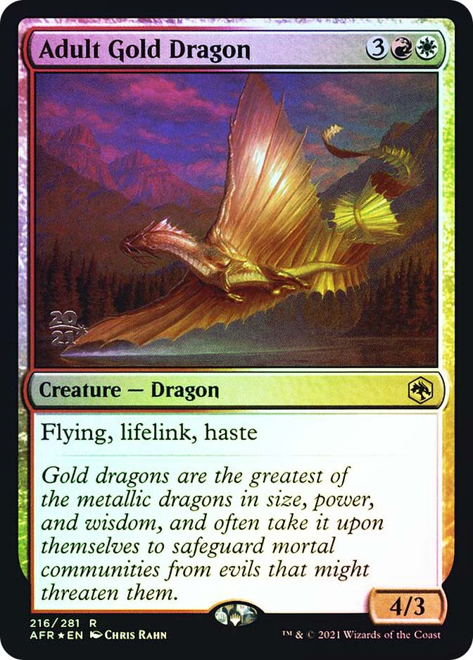 Adult Gold Dragon (Prerelease) (Adventures in the Forgotten Realms