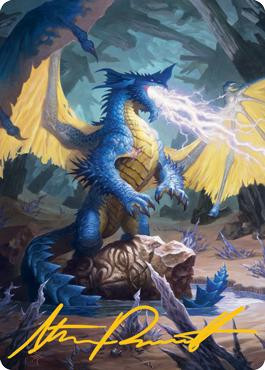 Blue Dragon Art Card} (Signed) | Art Series: Adventures in the