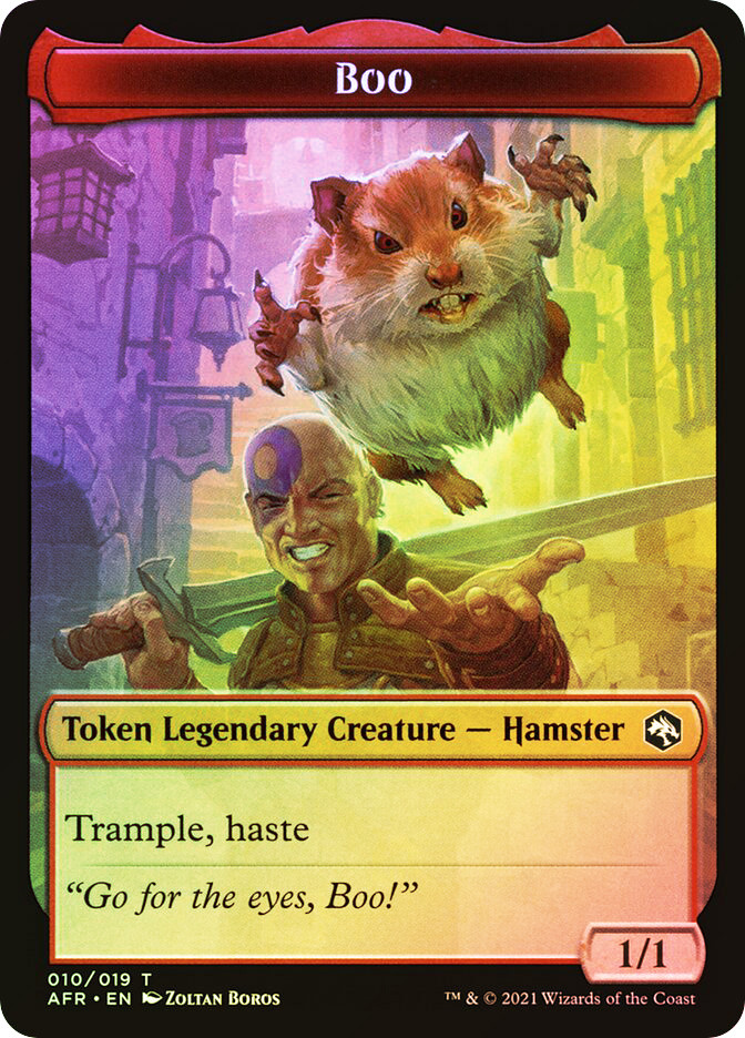 mtg hamster cards Boo Token (1/1 - Trample, Haste) by Pat Lewis main image 1