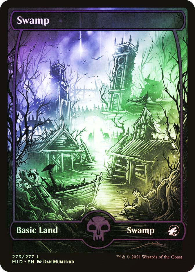 β版 沼/Swamp 黒枠 3枚セット Swamp (406) (Retro Frame) - Dominaria Remastered - Magic: The