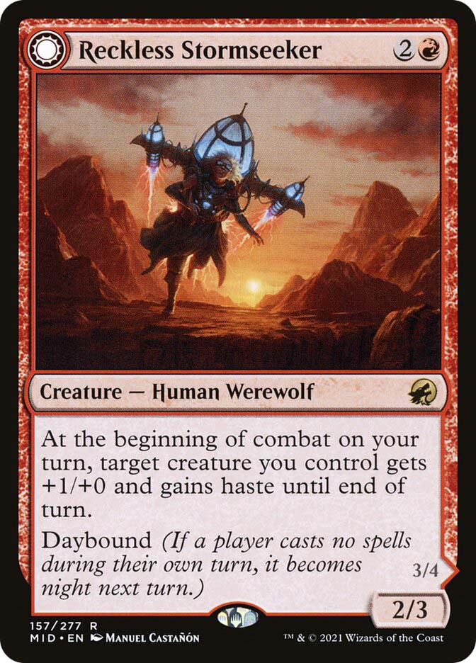 Reckless Stormseeker // Storm-Charged Slasher | Innistrad