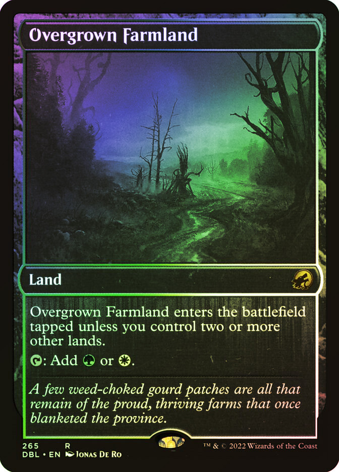 MTG　foil英語　草茂る農地　イニストラード　double feature FOIL)草茂る農地/Overgrown Farmland《英語》【DBL】