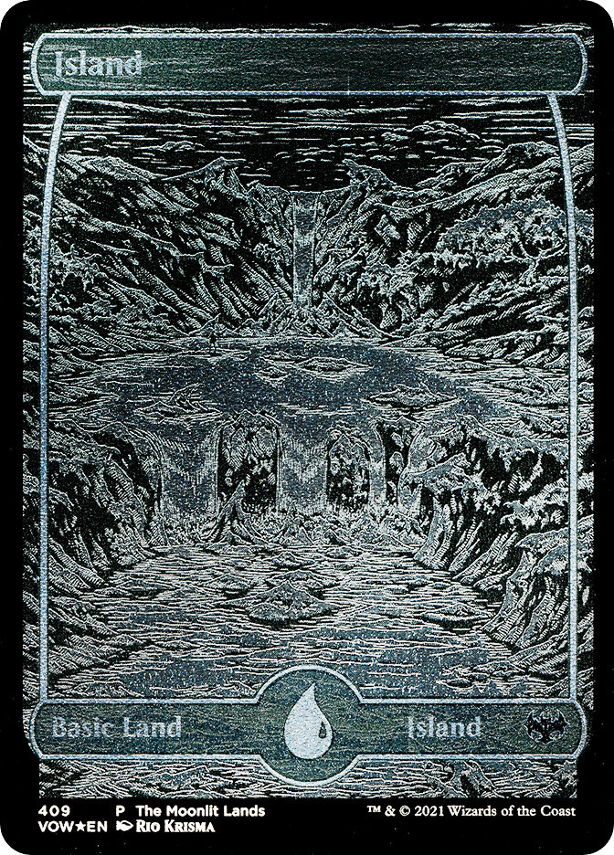 Island (The Moonlit Lands) (Foil Etched) Promo General Alternate