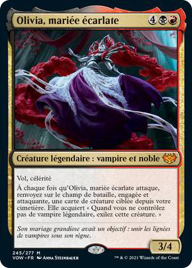 olivia crimson bride mtg commander deck Olivia, Tech Olivia, Crimson Bride | Innistrad: