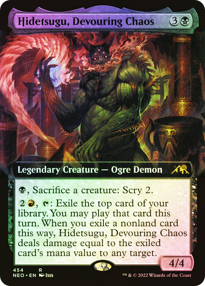 AP 貪る混沌、碑出告/Hidetsugu, Devouring Chaos Hidetsugu, Devouring Chaos (Showcase) | Kamigawa: Neon