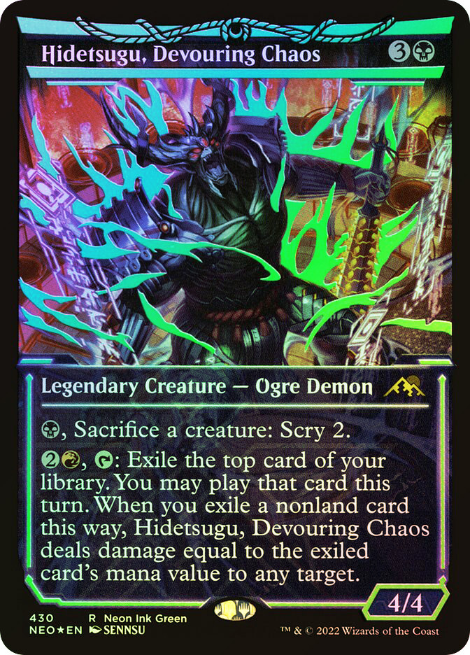 Hidetsugu, Devouring Chaos (Neon Ink Green) | Kamigawa: Neon