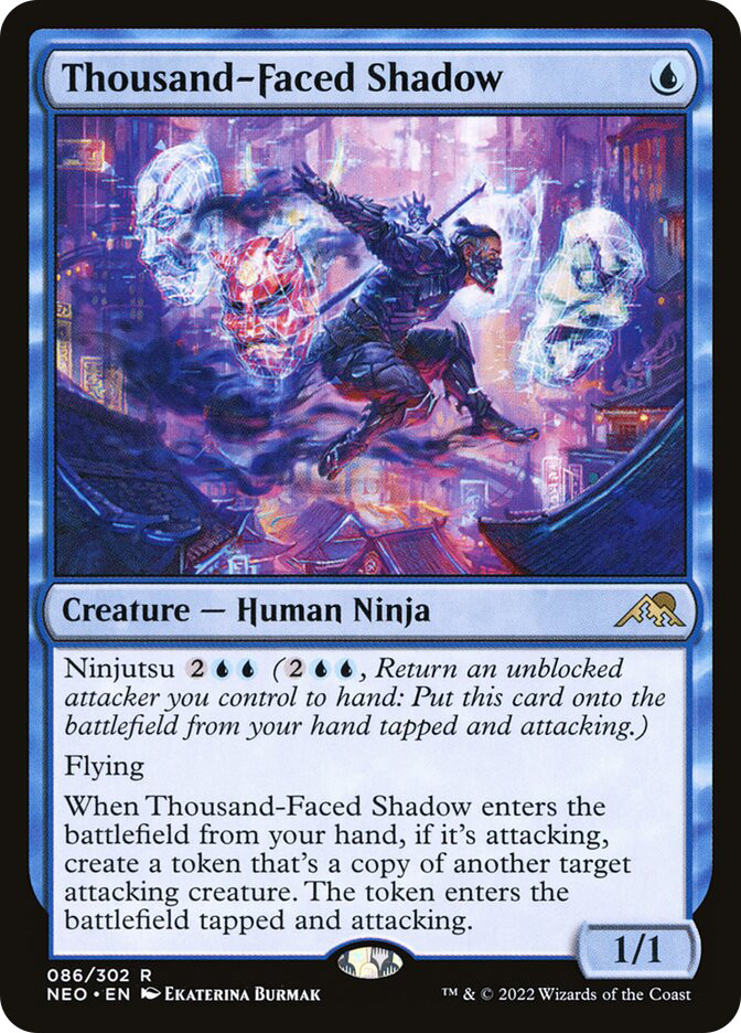 MtG Kamigawa Neon Dynasty Rare Thousand-Faced Shadow #86