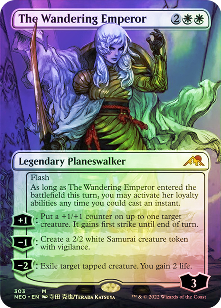 The Wandering Emperor (Borderless) | Kamigawa: Neon Dynasty