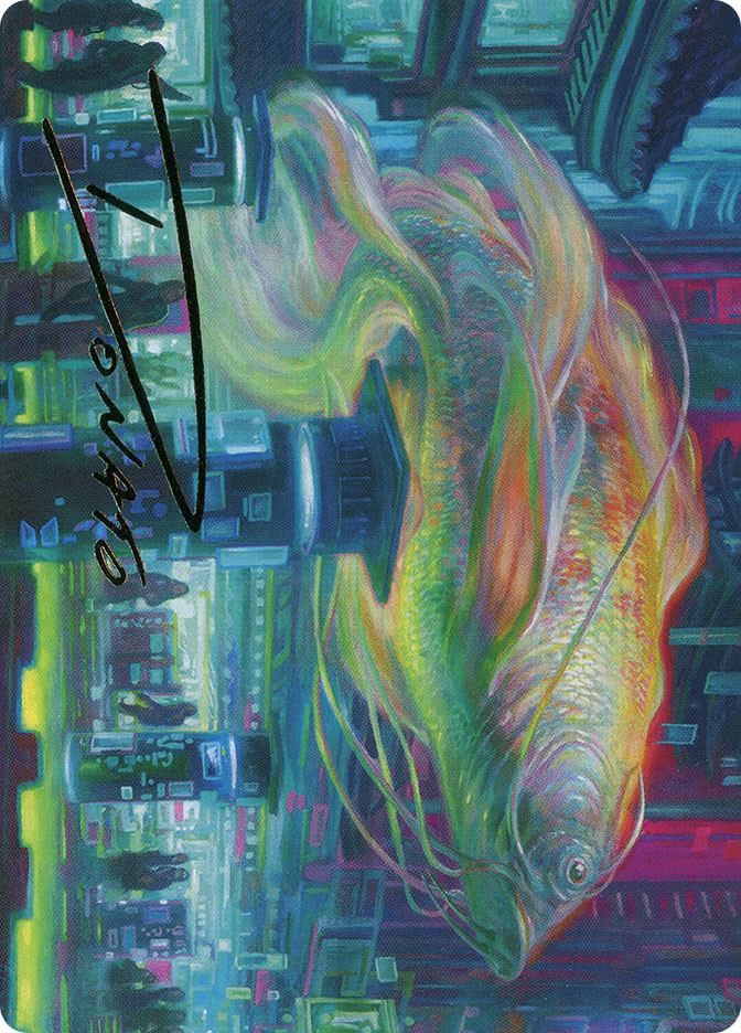 Skyswimmer Koi Art Card} (Signed) | Art Series: Kamigawa: Neon