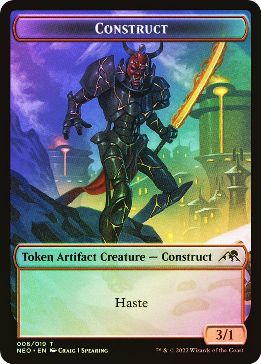 Construct Token} (3/1) // {Samurai Token} | Kamigawa: Neon Dynasty