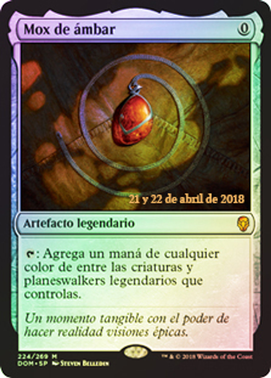 Mox Amber (Prerelease) (Dominaria) | Promo: Date Stamped - Spanish 