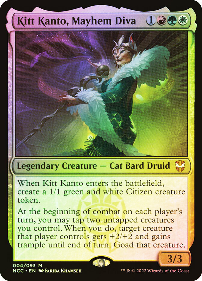 kitt kanto mtg commander deck Streets of New Capenna - target creature that player controls gets +2/+2 and gains trample until end of turn Magic: The Gathering - New