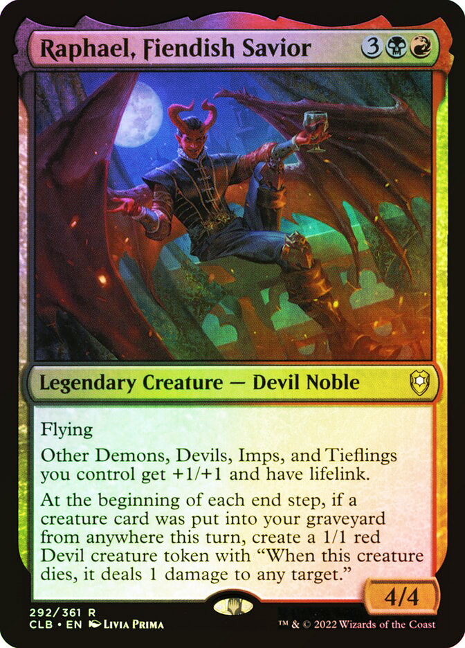 MTG Raphael, Fiendish Savior - Commander Legends 2 - Near Mint Condition