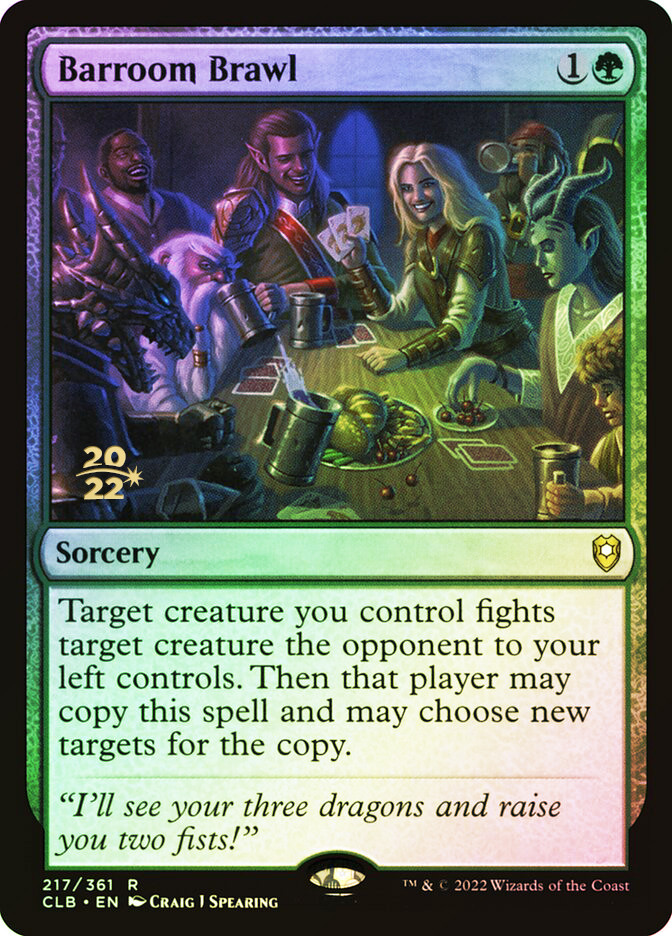 brawl mtg card Throne of Eldraine Deck Savage Hunger  Northwest Sportscards card ready Barroom Brawl (Prerelease) (Commander Legends:
