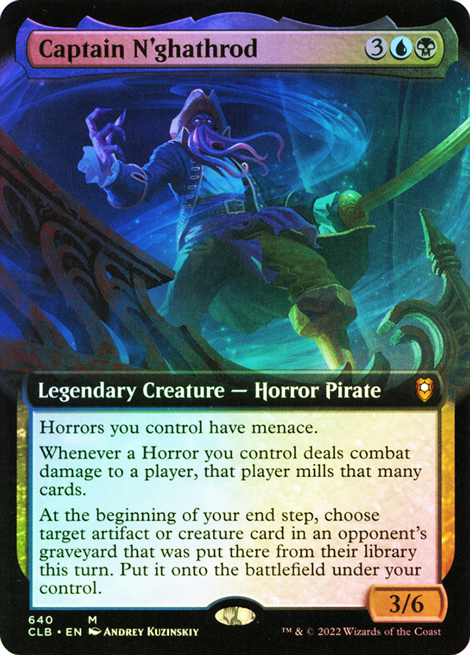 マジック：ザ・ギャザリング Captain N'ghathrod EDH/Commander MTG Captain N'ghathrod (Extended Art) | Commander Legends