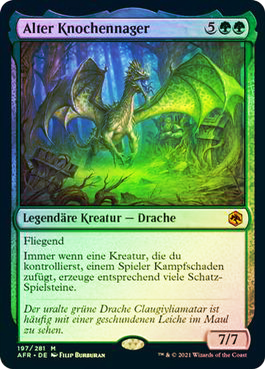 MTG 【英語語】　年老いた骨齧り　Old Gnawbone 老嚙骨(Old Gnawbone) · Adventures in the Forgotten Realms