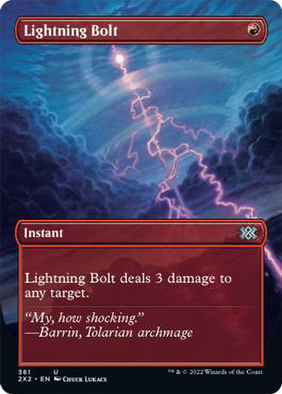 MTG【Foil】稲妻/Lightning Bolt　ジャッジ褒賞／枠ずれトレーディングカード