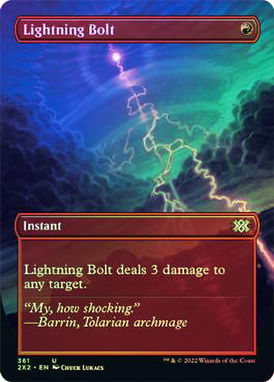 Lightning Bolt (Borderless) | Double Masters 2022 - Variants