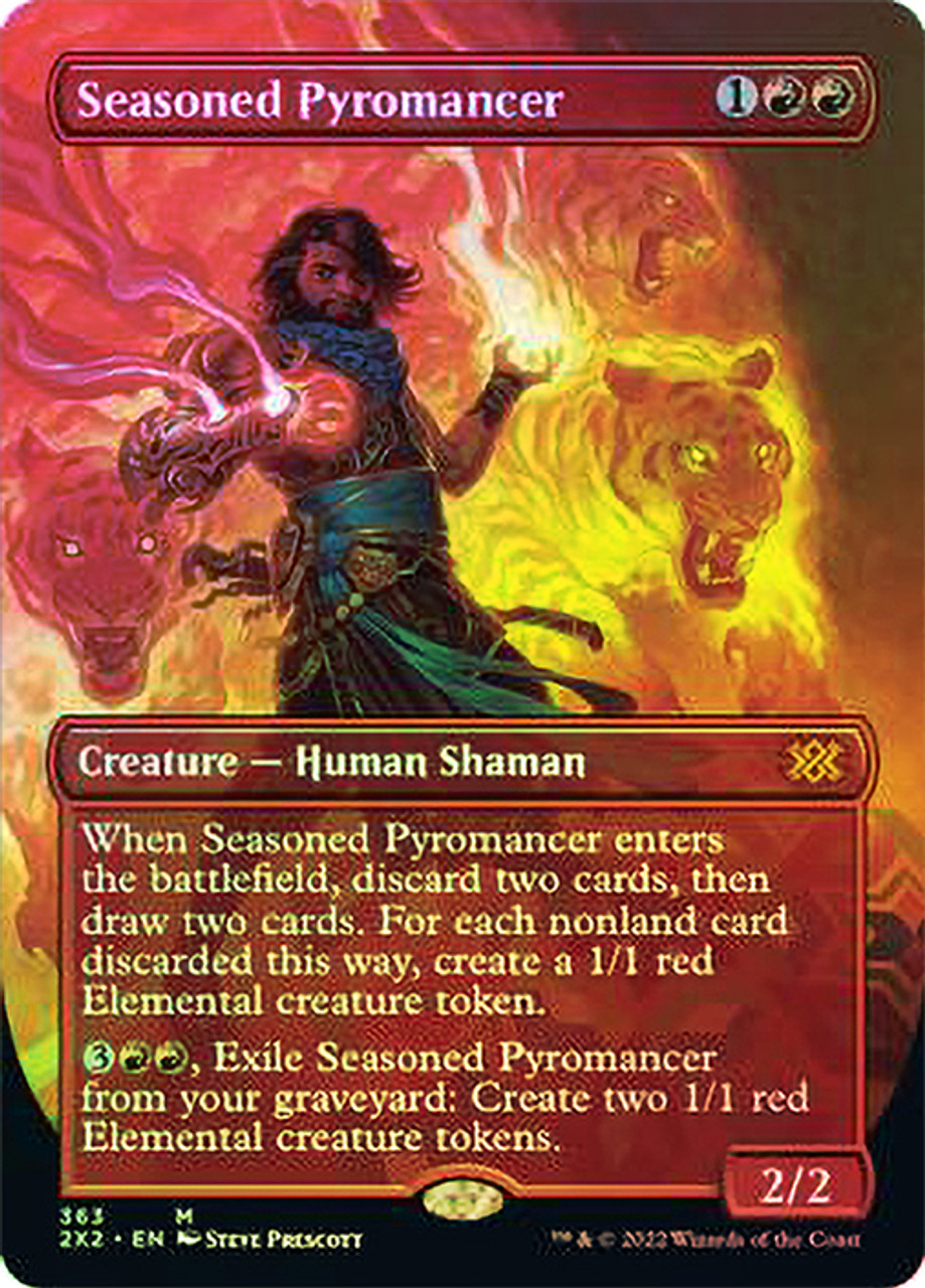 Seasoned Pyromancer (Borderless) | Double Masters 2022 - Variants