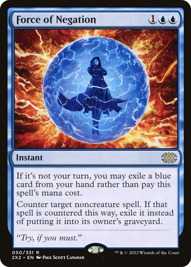 マジック：ザ・ギャザリング MTG Force of Negation Borderless 2X2 R Force of Negation | Double Masters 2022 | Star City Games