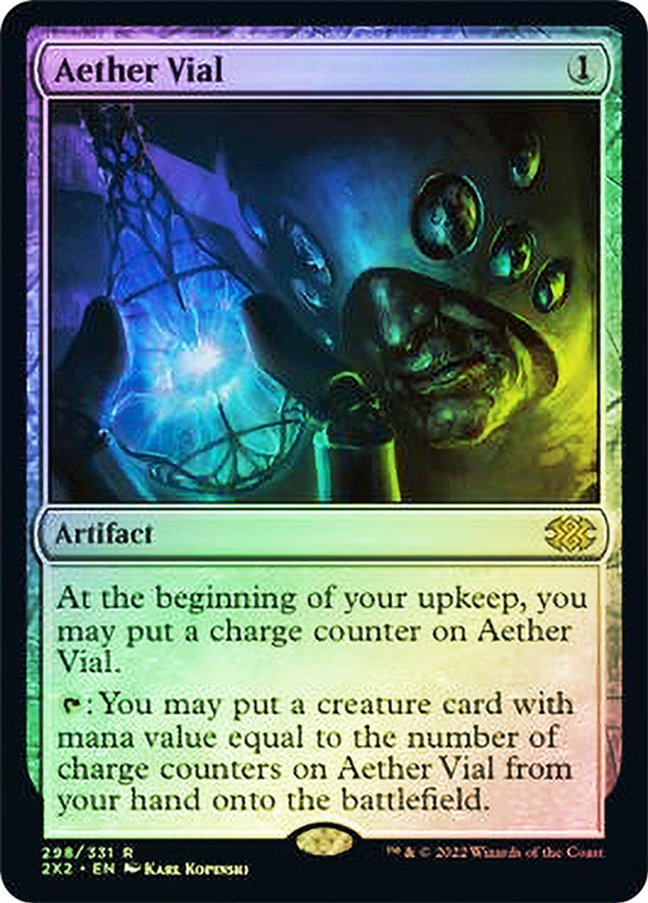 Aether Vial 霊気の薬瓶 未来枠 foil mb2 391)□ボーダーレス□《霊気の薬瓶/Aether Vial》[2X2-BF] 茶R