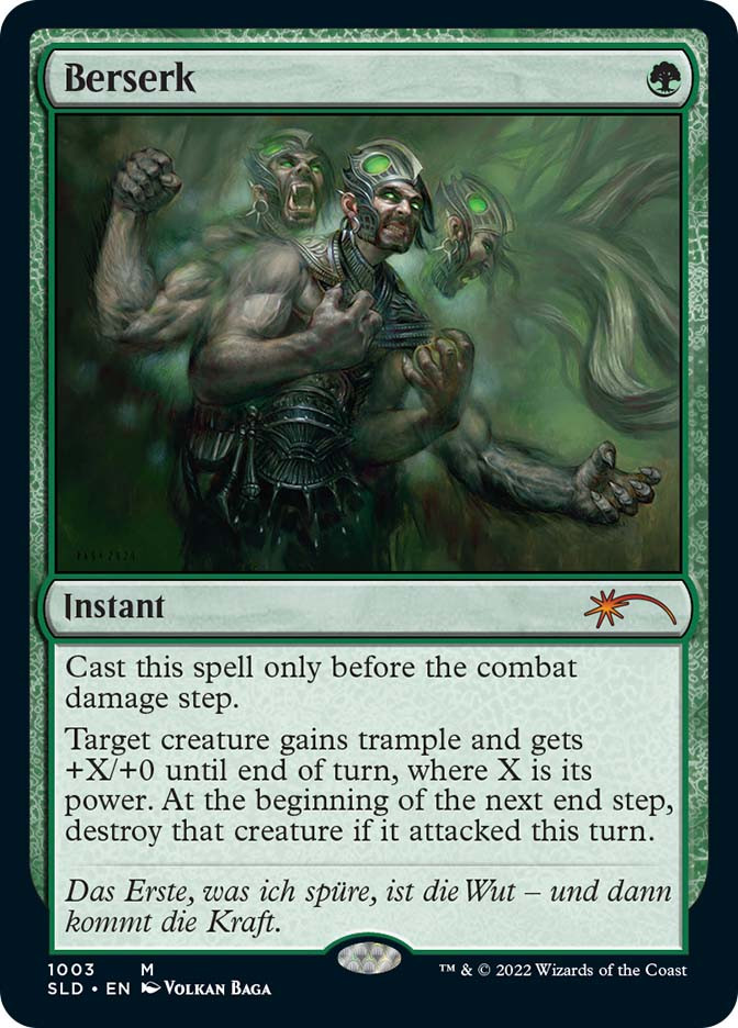 berserk mtg cards Cast this spell only before the combat damage step Berserk - Guts 100 Card