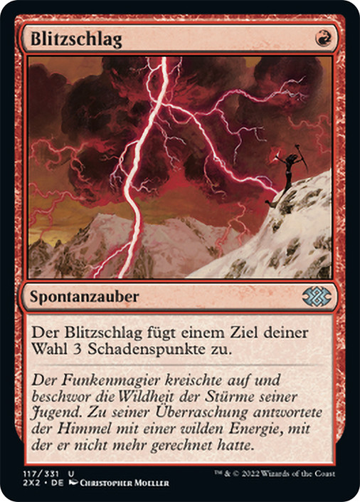 マジック：ザ・ギャザリング 2022 Magic: The Gathering Lightning Bolt Lightning Bolt | Double Masters 2022 - German | Star City Games