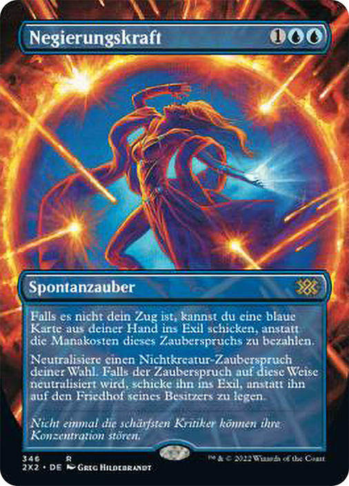 【本日最終】Force of Negation 4枚セット　ダブマスフルアート版 Force of Negation (Borderless) | Double Masters 2022 - Variants