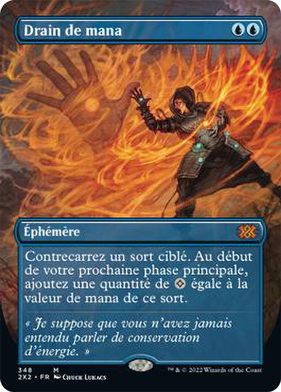 Mana Drain (Borderless) | Double Masters 2022 - Variants - French 