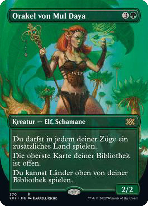 ムル・ダヤの巫女/Oracle of Mul Daya  ZEN英語foil Oracle of Mul Daya (Borderless) | Double Masters 2022 - Variants